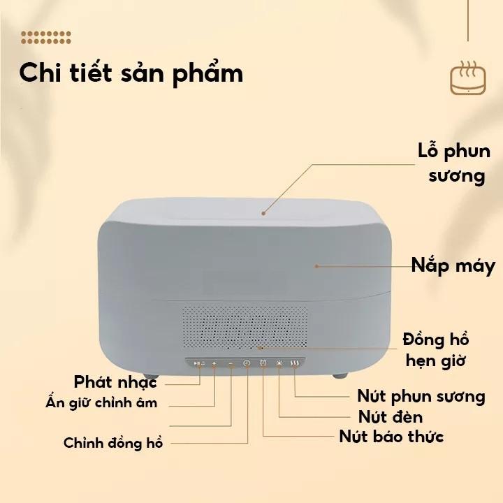 Máy Khuếch Tán Tinh Dầu Có Loa Bluetooth, Hiệu Ứng Ngọn Lửa Cực Đẹp, Có Remote Điều Khiển, Dung Tích Lớn