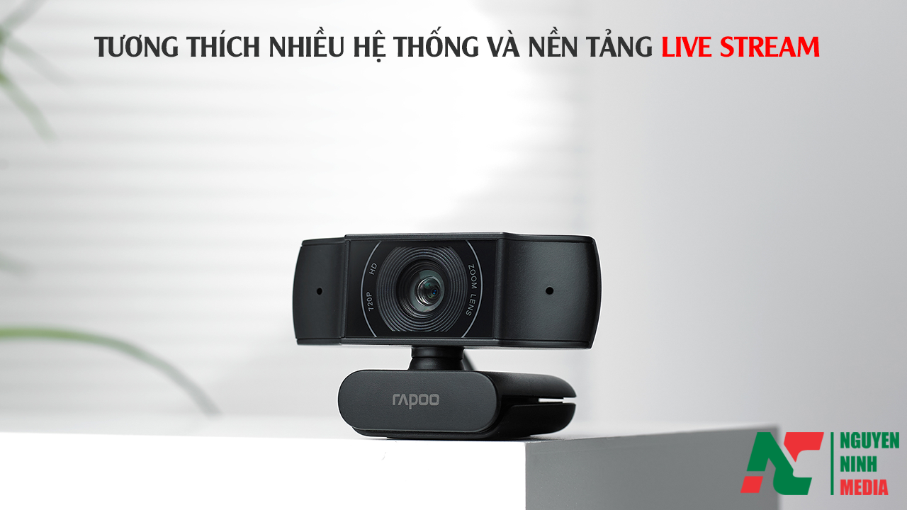 Webcam Rapoo C200 Độ Phân Giải HD 720P - Hàng Chính Hãng