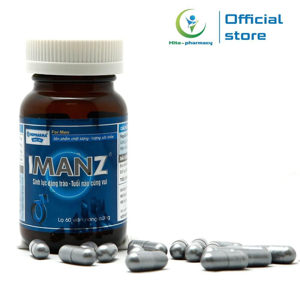 Viên uống IMANZ hỗ trợ tăng cường sinh lý nam, bổ thận, tráng dương - Chai 60 viên