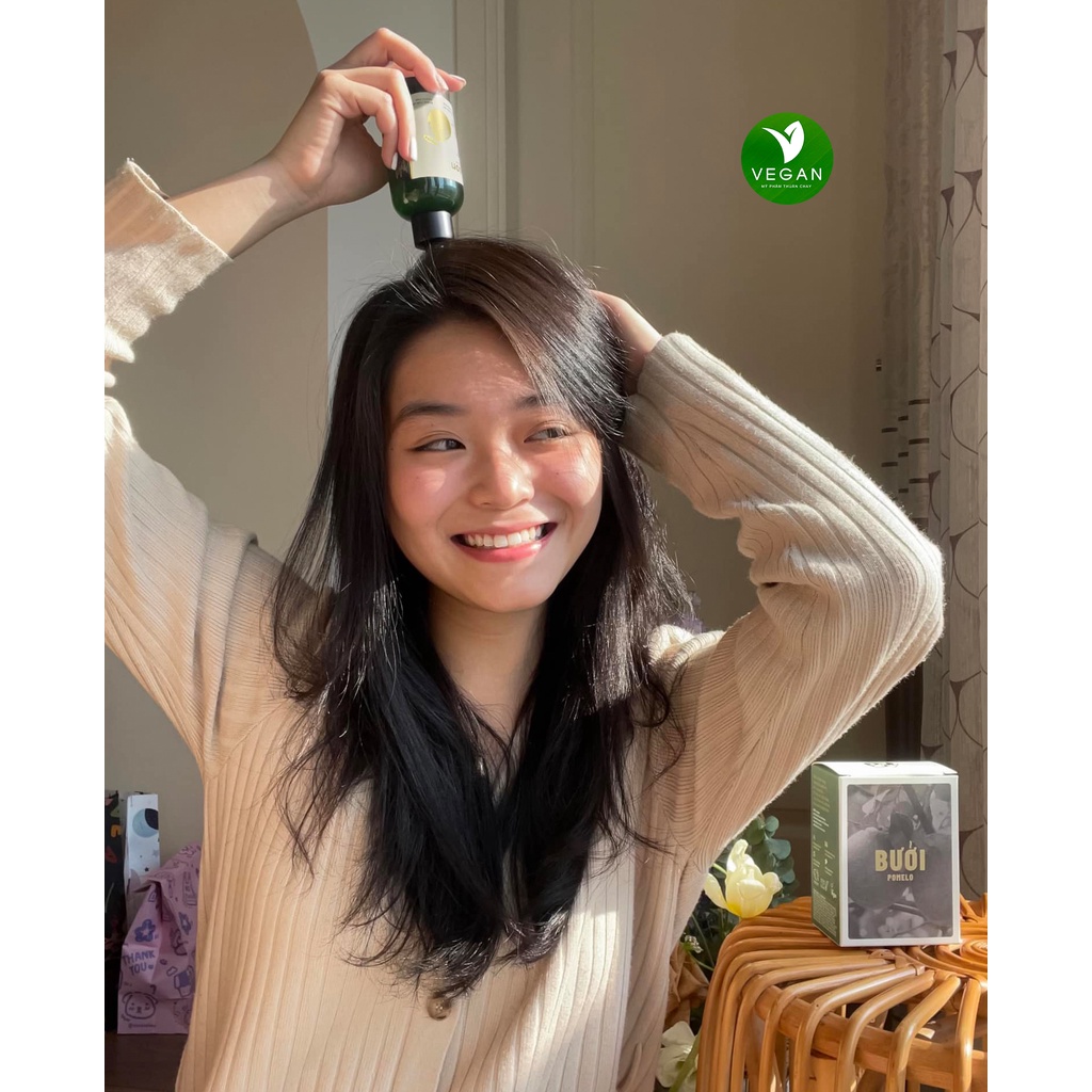 Nước dưỡng tóc tinh dầu bưởi Pomelo Cocoon 140ml phục hồi tóc, ngăn ngừa hư tổn thuần chay