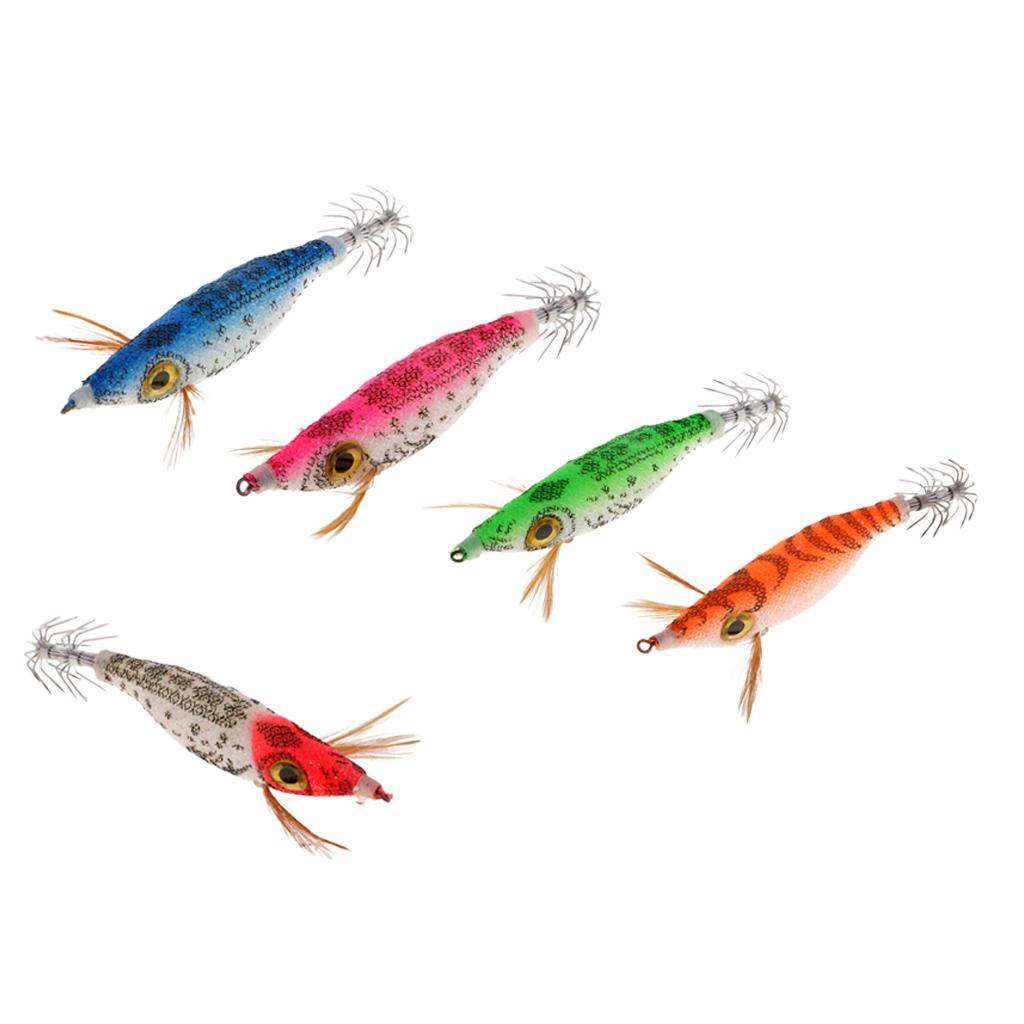 Luminous Squid Jig Hook Lifelike 3D Eyes Bionics Shrimp Fishing Lure