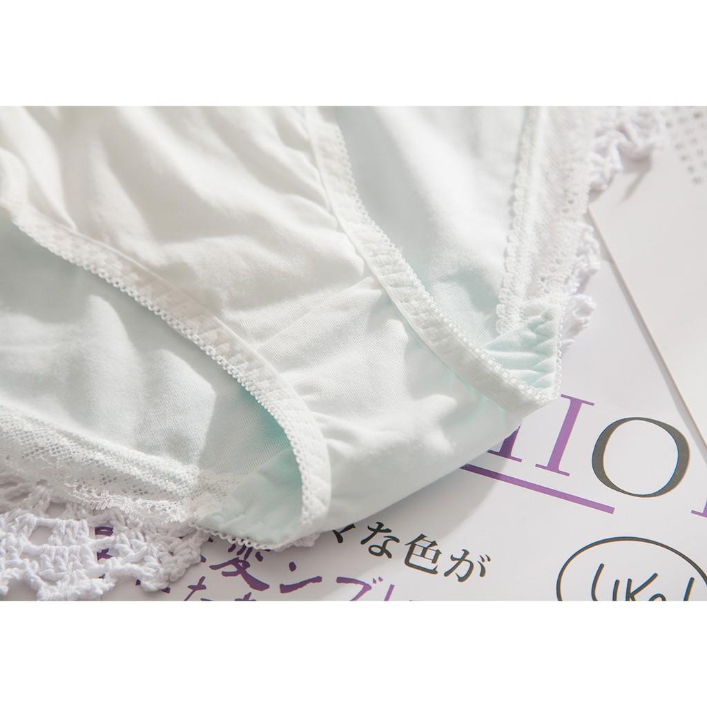 Quần Lót Nữ Cotton Tinh Khiết Phối Ren Xuất Đông Âu Hàng Loại Đẹp.