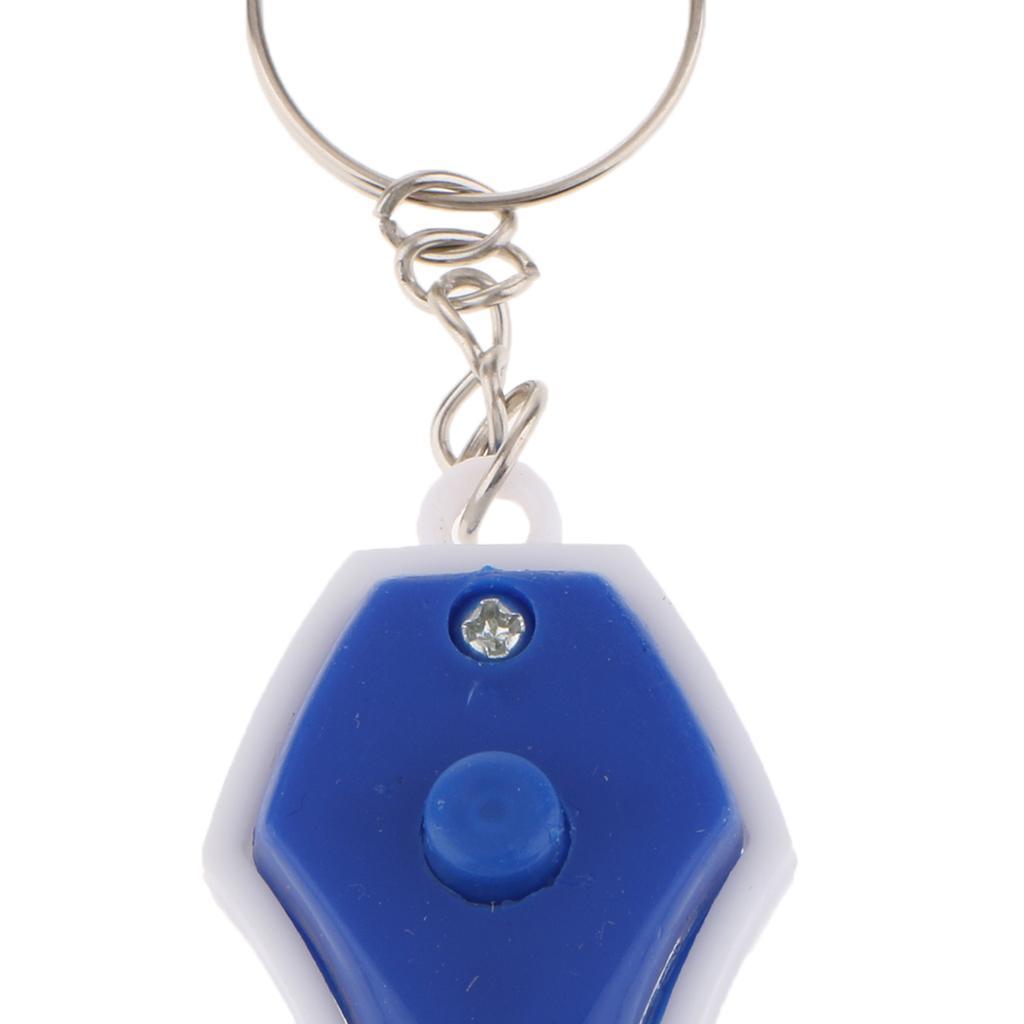 LED Light Key Chain Vase Shape Key Ring Holder 10 Pack Random Colors