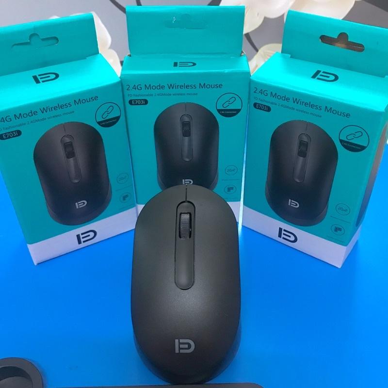 Chuột không dây E703i Sử dụng bộ thu USB 2.4G, 1600DPI Dành cho pc, laptop, macbook...chuột quang, mouse không dây.
