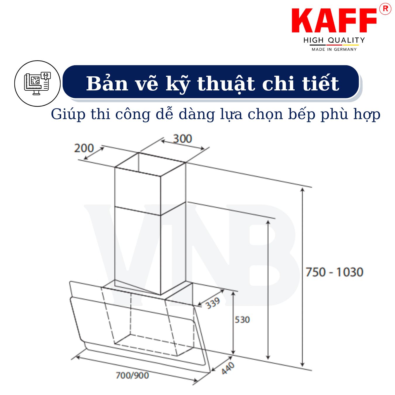 Máy hút mùi kính phẳng dạng TV cảm ứng _ điều khiển từ xa 700mm KAFF KF_LUX AT70FH_WH Tặng bộ lọc than thay thế _ Hàng Chính Hãng