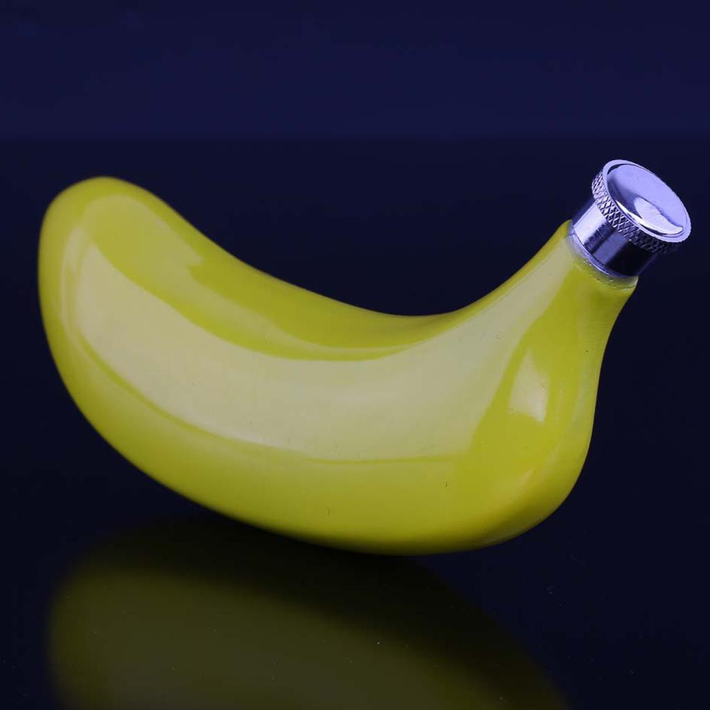 Portable 5oz Banana Hip Flask Pocket Alcohol Flagon Drinkware with Funnel