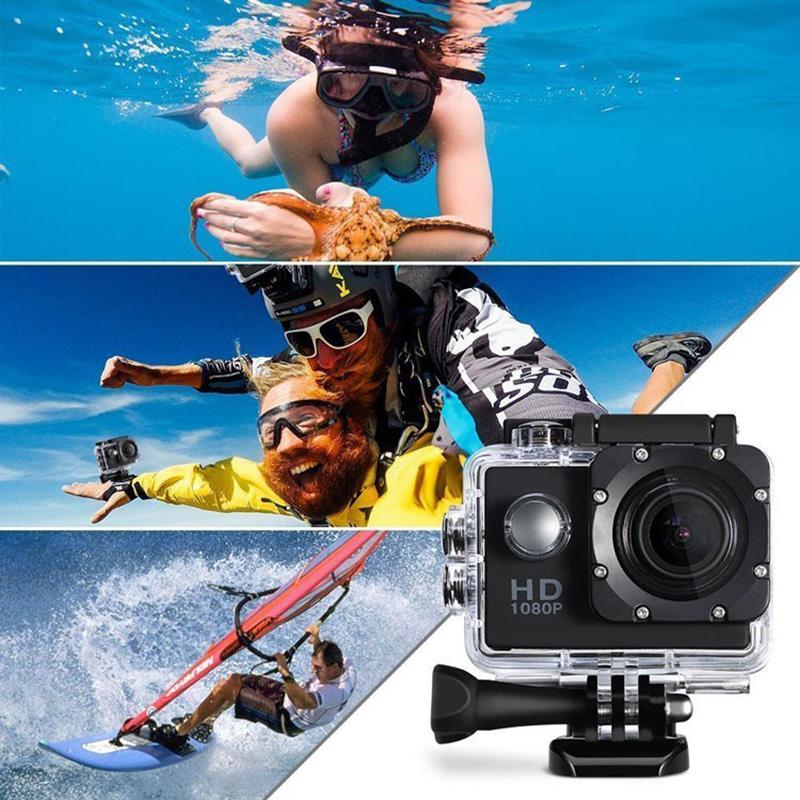 Camera hành động 1080p Go Pro Pro Outdoor chống nước máy ảnh thể thao 2.0 inch màn hình