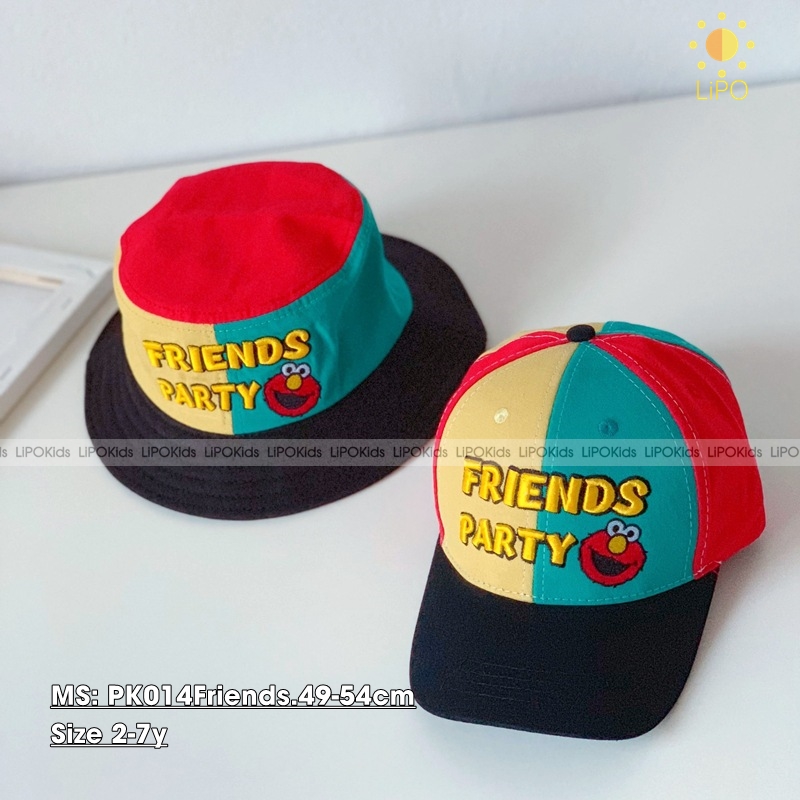 Mũ lưỡi trai/mũ tròn cho be trai bé gái thêu chữ Friends Nón lưỡi trai cho bé- PK014Friends