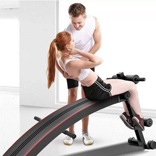 Ghế tập bụng gấp gọn - máy gập cơ bụng đa năng phòng gym dáng cong tập thể dục - lưng -hông