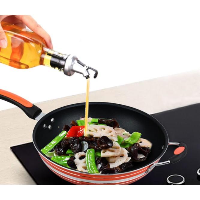 Chai thủy tinh đựng, chiết rót dầu ăn 500ml