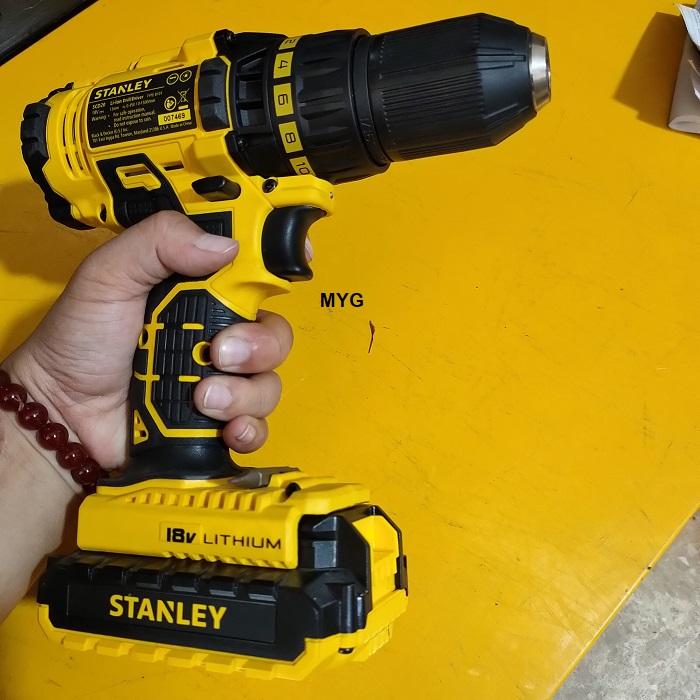 MÁY KHOAN PIN CẦM TAY 18V STANLEY SCD20D2K- HÀNG CHÍNH HÃNG