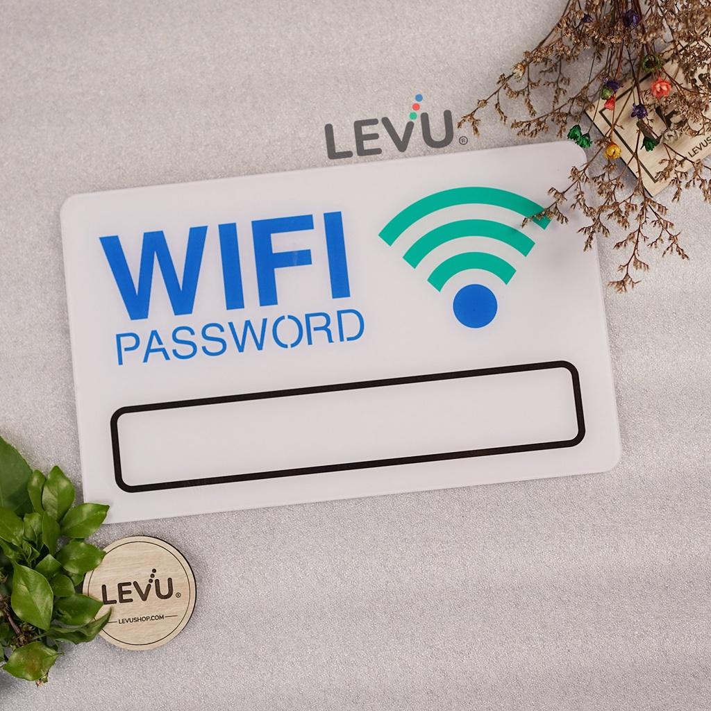 Bảng wifi bằng nhựa mica decor quán cao cấp hiện đại