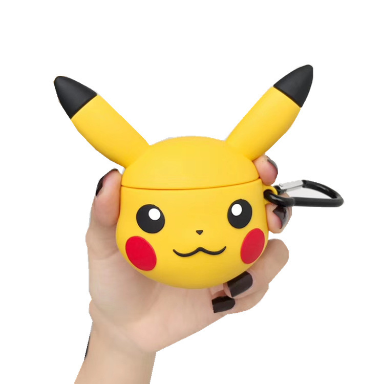 Case Bảo Vệ Dành Cho Tai Nghe Apple Airpods / Airpods 2 Hình Pokemon Kèm Móc Treo