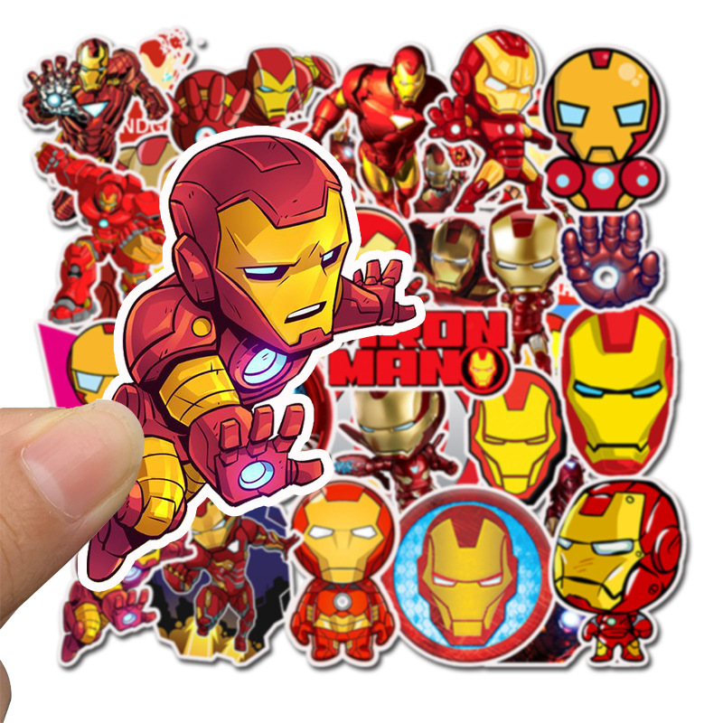 Sticker 35 miếng hình dán Người Sắt - hàng nhập khẩu