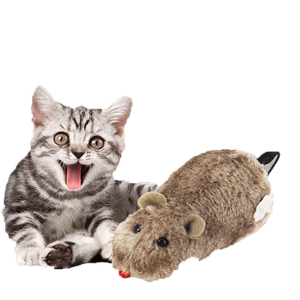 Đồ chơi cho mèo. Chuột chạy đuôi ngoe nguẩy. Hoạt động theo cơ chế lò xo