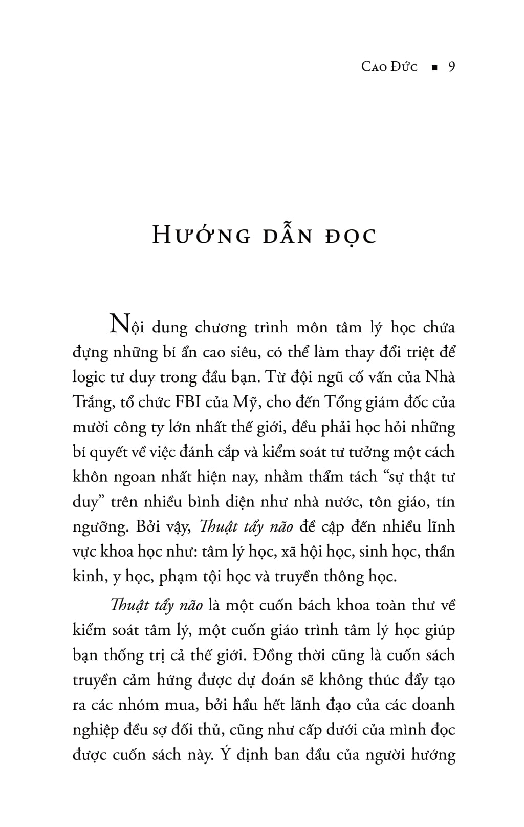 Thuật Tẩy Não - Nghệ Thuật Thao Túng Và Kiểm Soát Tâm Lý Đối Phương