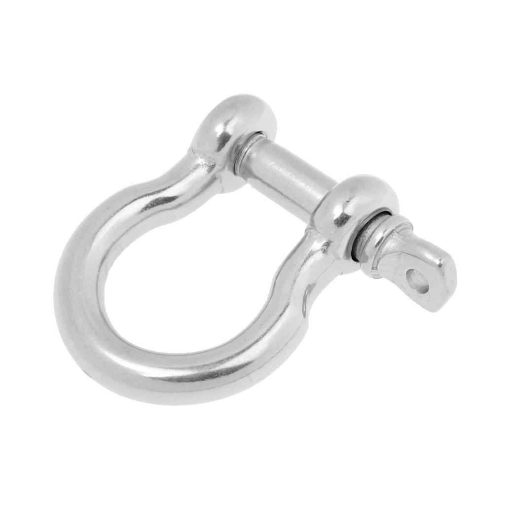 4Pcs 6mm 8mm Boat Marine D Ring Anchor Bow Shackles - 304 Stainless Steel