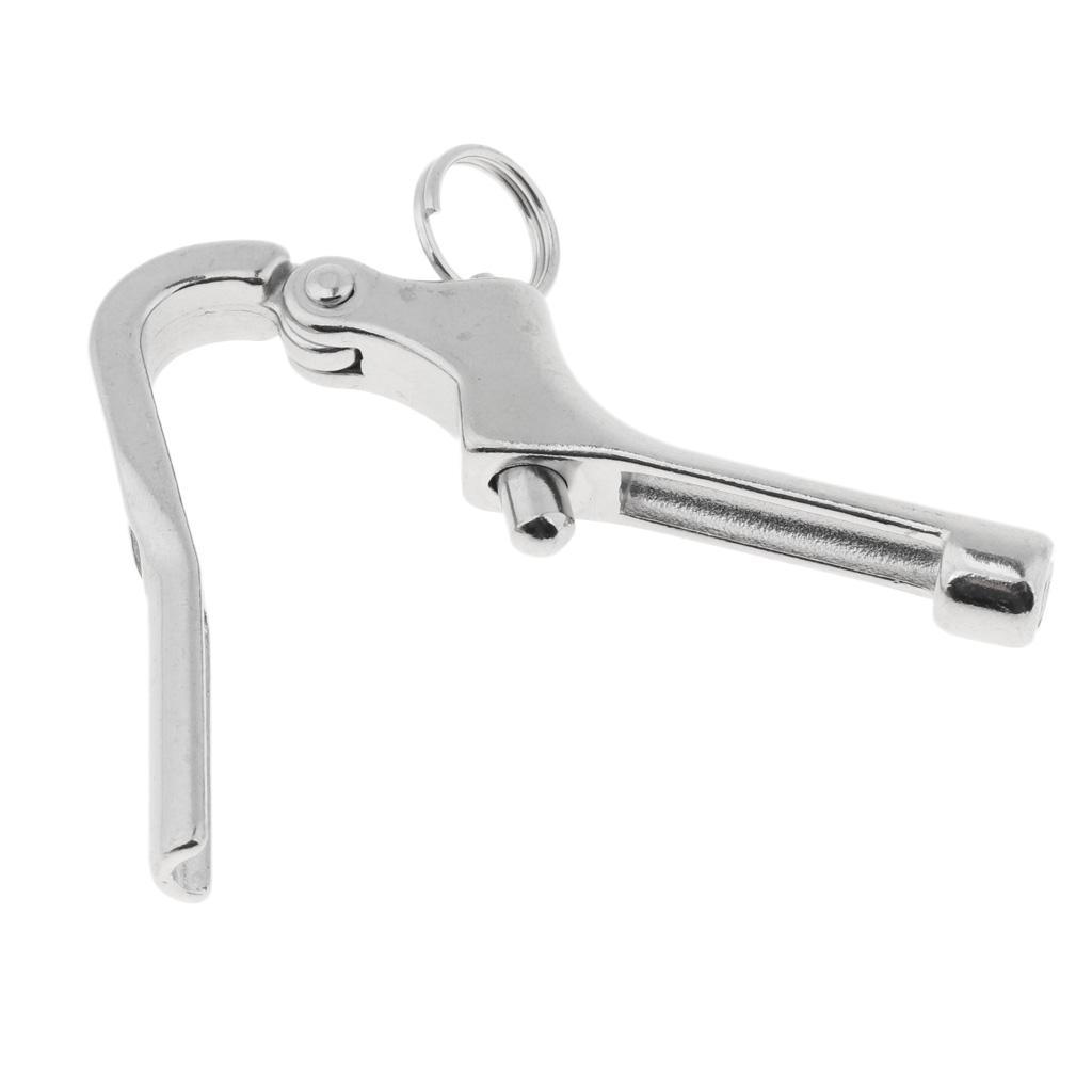 2Pcs Vintage 4in Pelican Hooks Head Board Snap Shackle Quick Release Hook