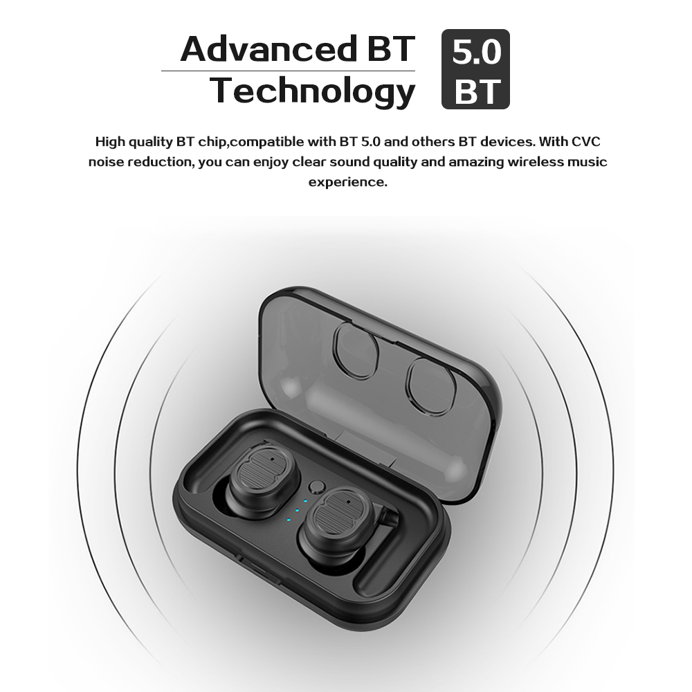 Tai nghe thể thao TWS-8 âm thanh nổi BT5.0 500mAh