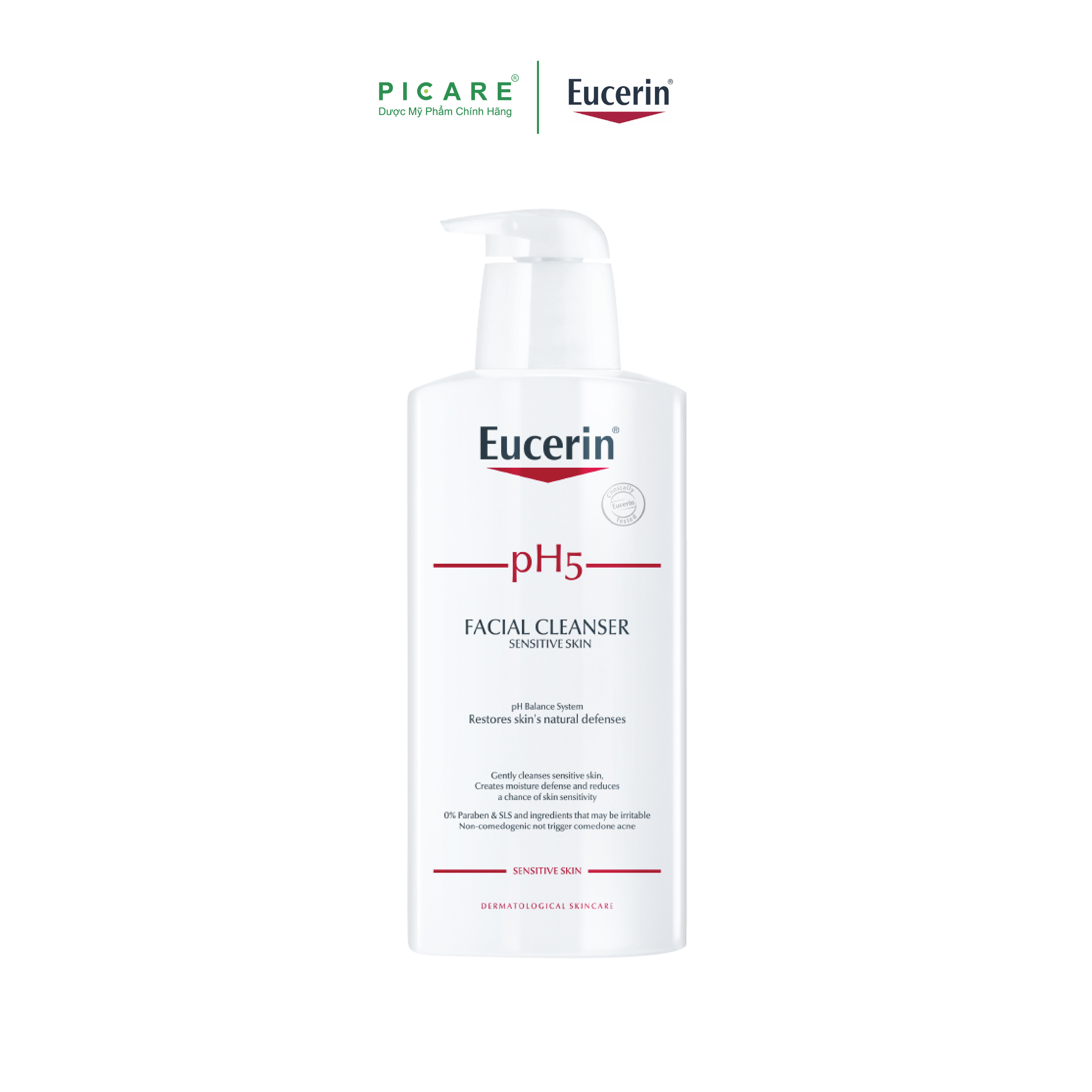 Sữa rửa mặt không gây kích ứng cho da nhạy cảm Eucerin pH5 Facial Cleanser 400ml