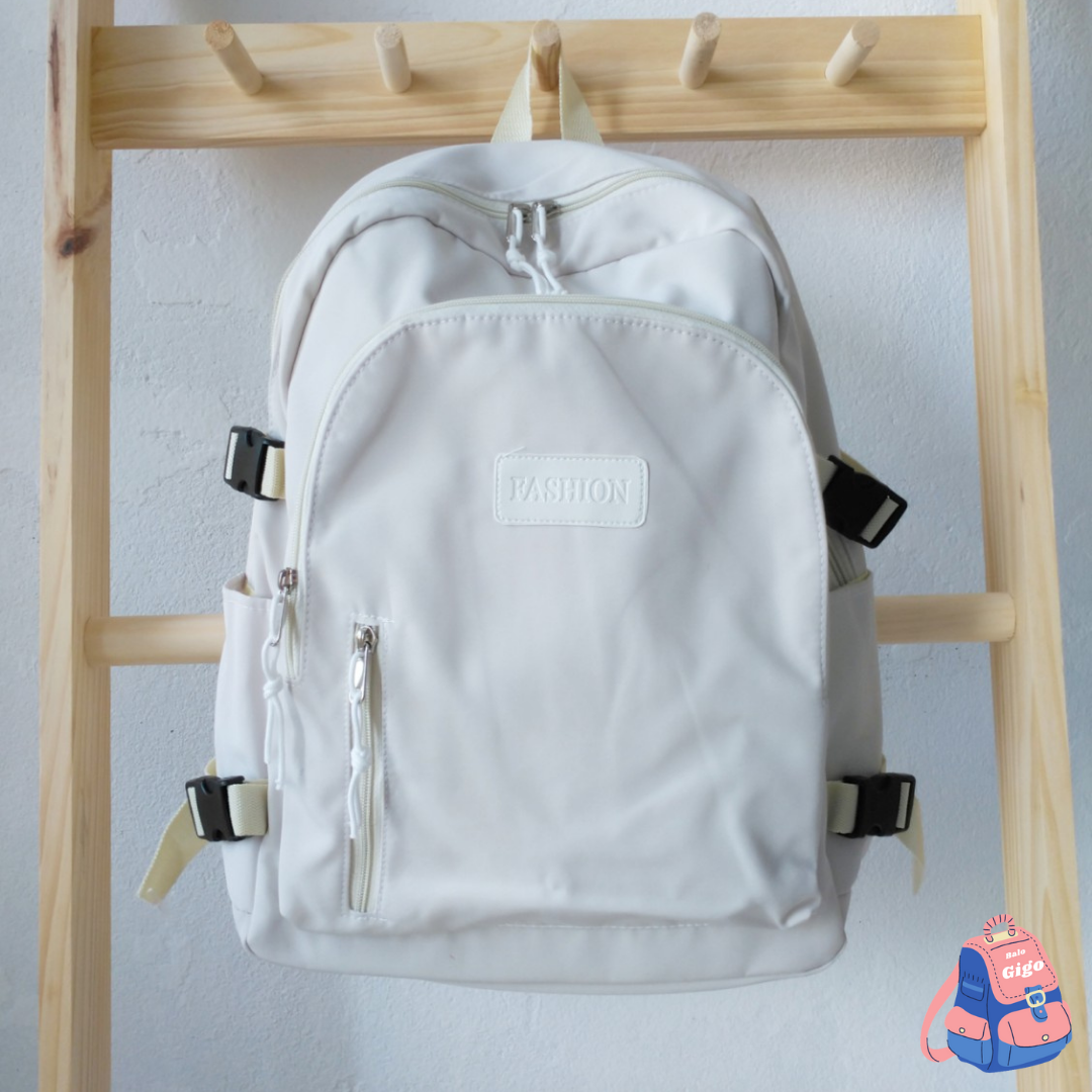 Balo basic trơn vải ulzzang phong cách Hàn Quốc dễ thương G211 - BaloGigo
