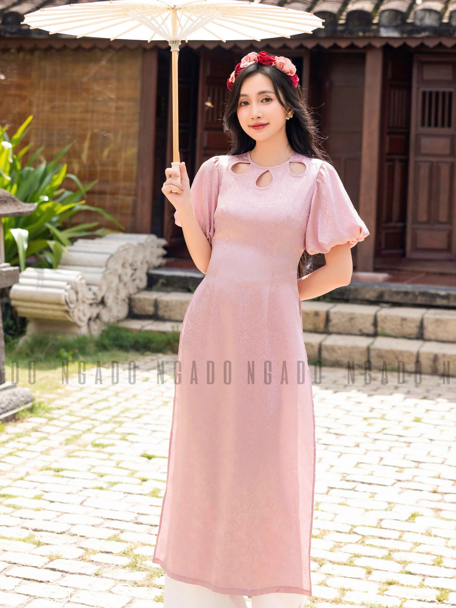 Áo dài Duyên Ngọc NGADO , áo dài hồng