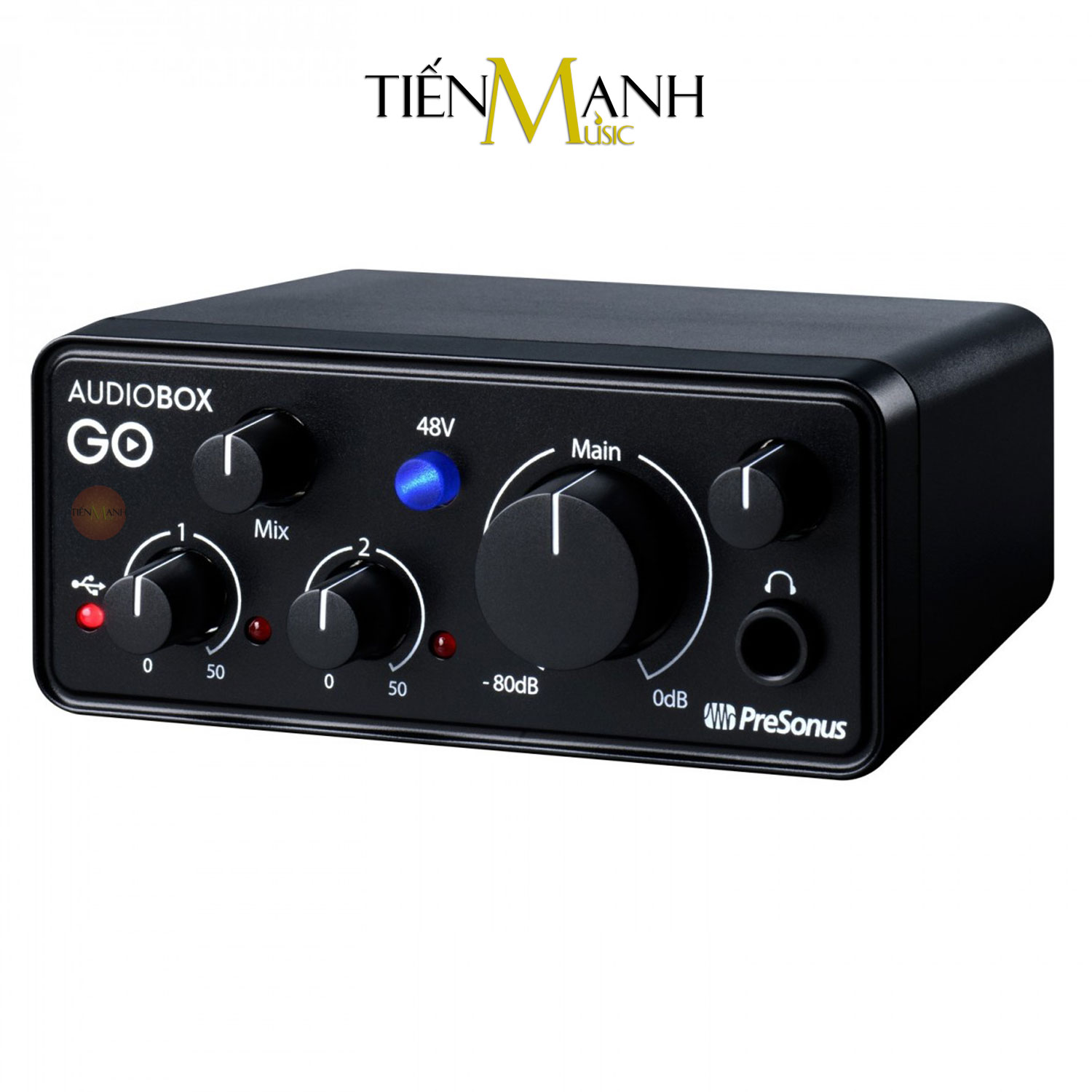 Soundcard PreSonus AudioBox Go 2x2 USB-C Audio Box Interface - Sound Card Bộ Thu Âm Thanh Và Livestream Hàng Chính Hãng