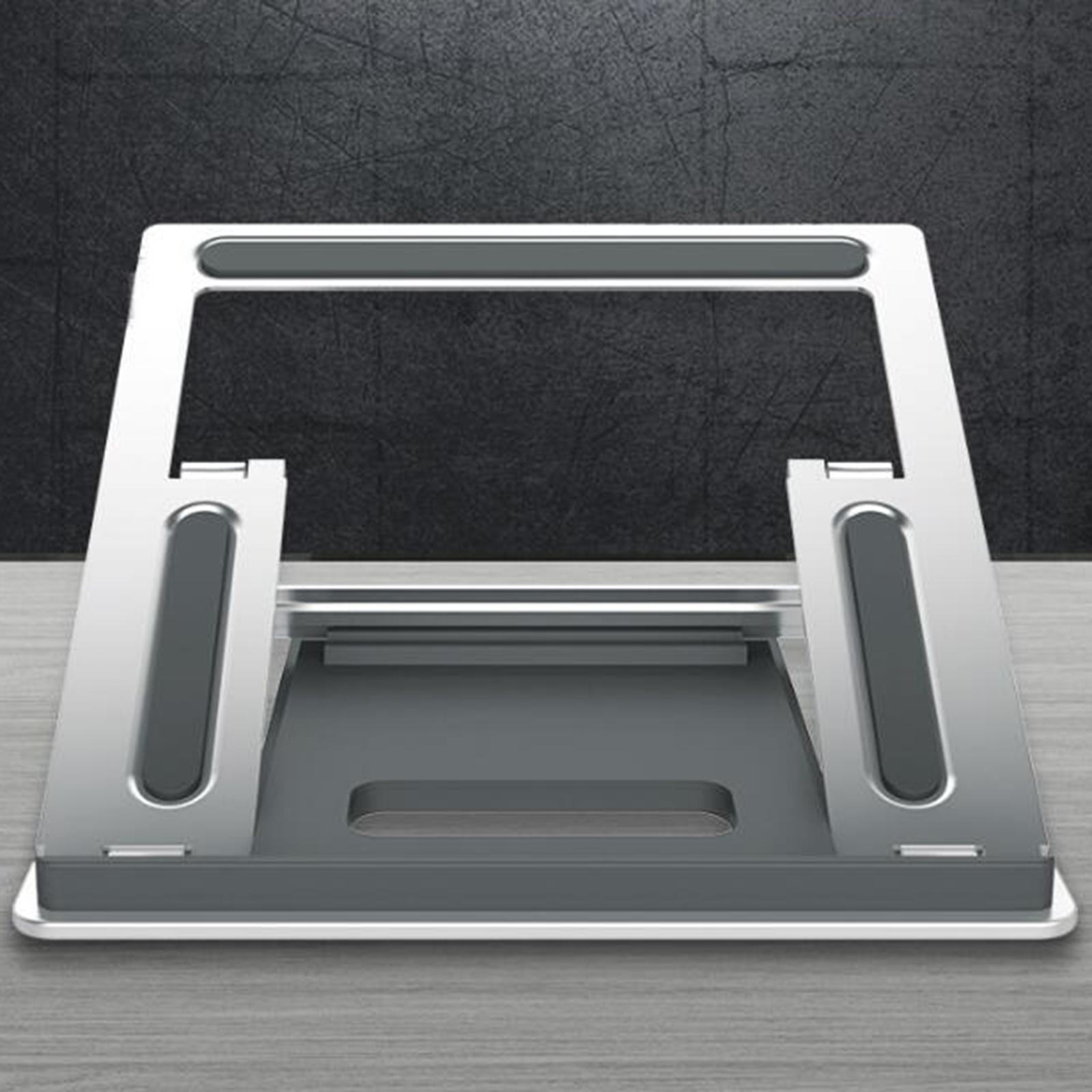 Laptop Stand, 4 Angles Portable Angled Laptop Aluminum Stand. Adjustable Height Laptop Holder with Slide-Proof Silicone for Laptop