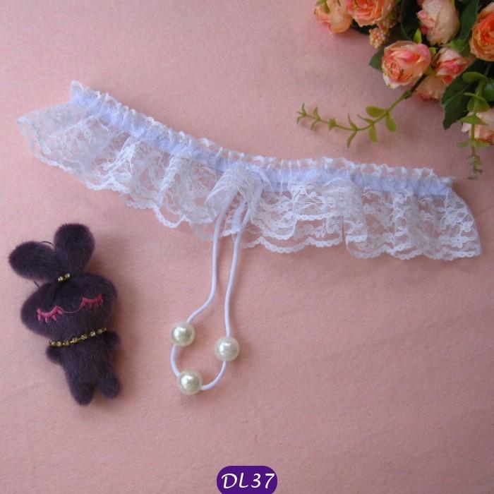 Quần lót nữ lọt khe ren dây cườm, quần chip ren đính hạt ngọc sexy DL37