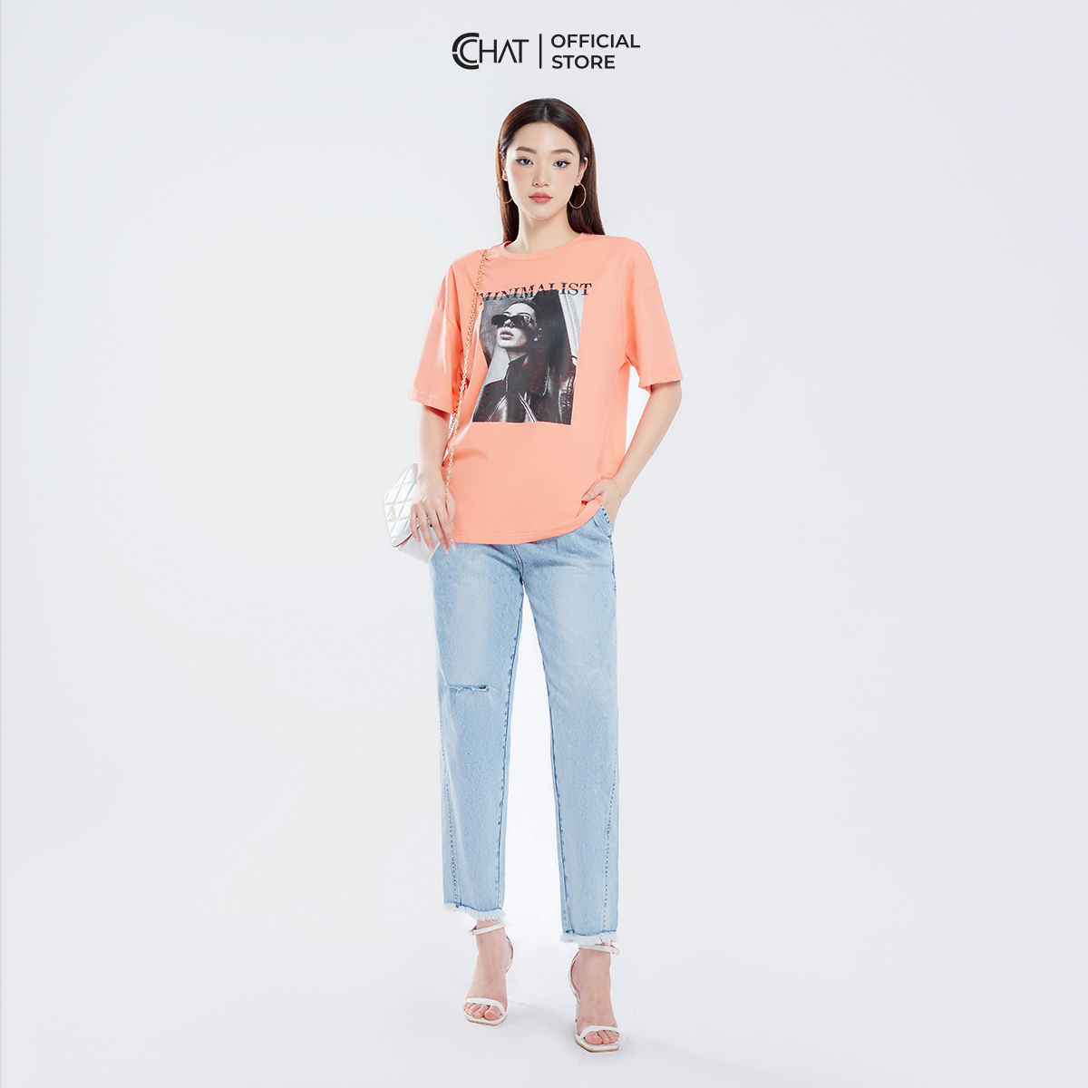 Quần Jean Nữ  Dáng Baggy 2 Ly Rua Gấu Chất Vải Dày Dặn 22GDJ2013BH