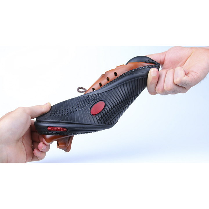 Giày Rọ Nam Bảo Hân - Lỗ Thoáng ( Rọ Nam Da Bò Đế Khâu Mềm Mã SD01)