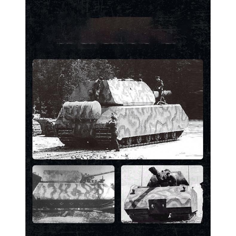 Đồ chơi Lắp ráp Maus Tăng Đức Thế chiến II - Panlos 628009 German Tank - Xếp hình thông minh - Mô hình trí tuệ