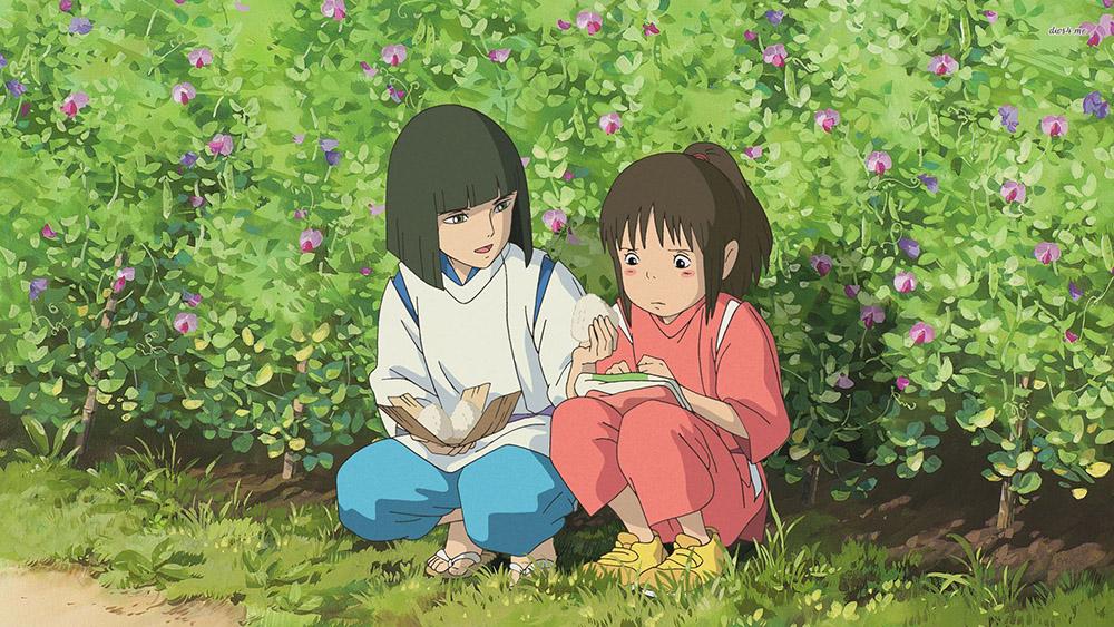 Poster A3 dán tường Anime, decal 30x42 trang trí có keo Spirited Away Wallpapers 2