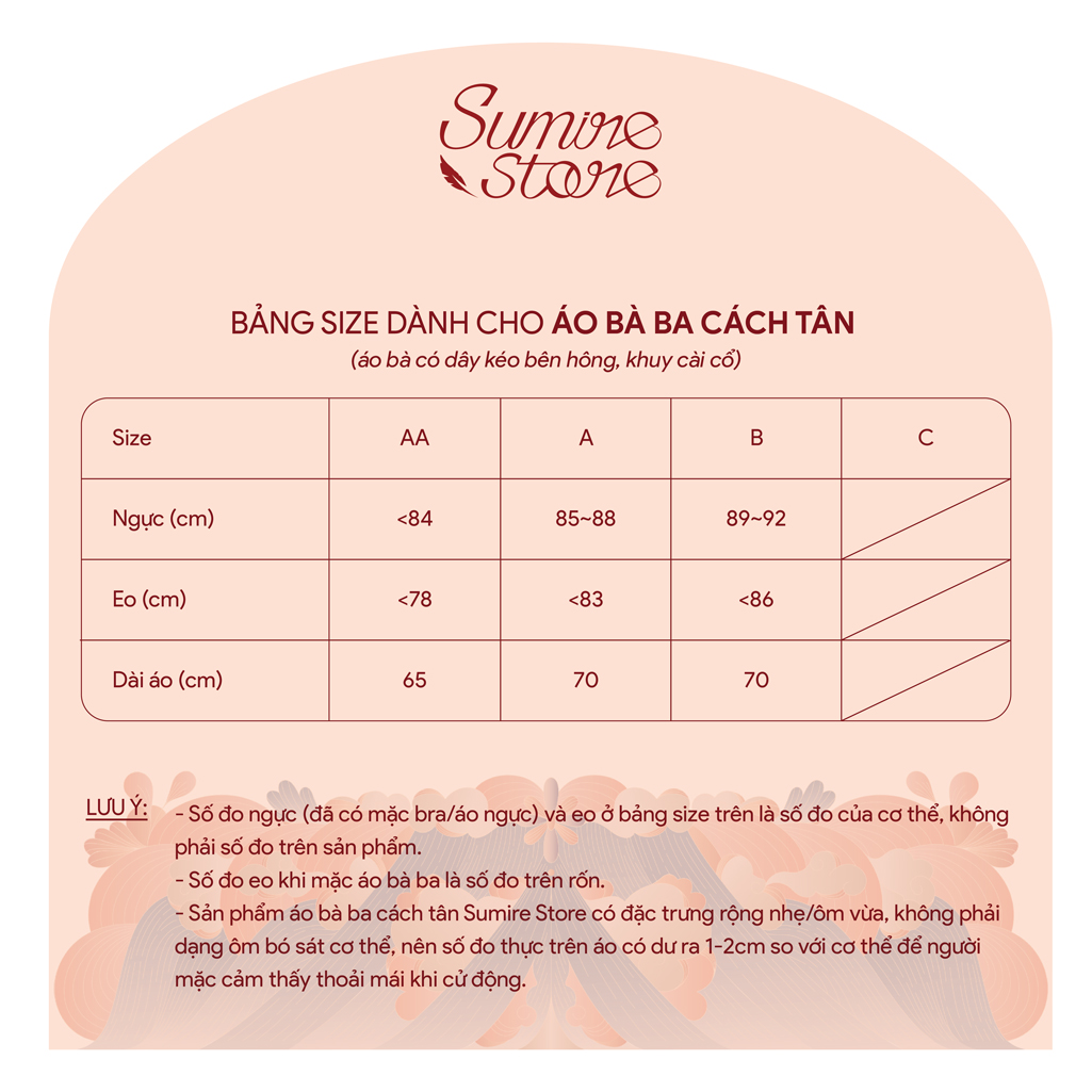 Sumire Store Áo bà ba Cách tân Út Ráng - 07 màu