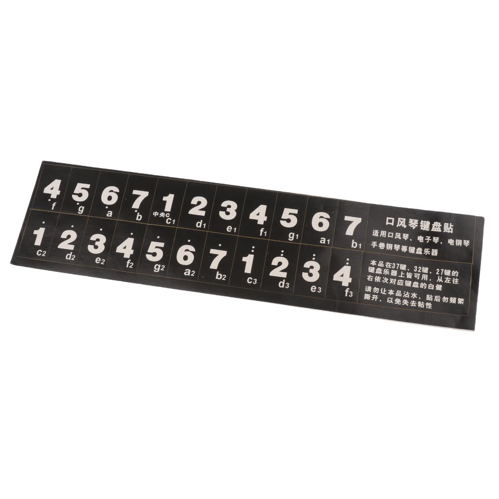 37 Phím Đàn Melodica Kèn Pianica Note Nhãn Dán Decal cho Người Mới Bắt Đầu Học Sinh Sinh Viên