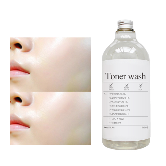 Nước hoa hồng dưỡng ẩm làm sạch Cellbn Toner Wash Hàn Quốc 500ml