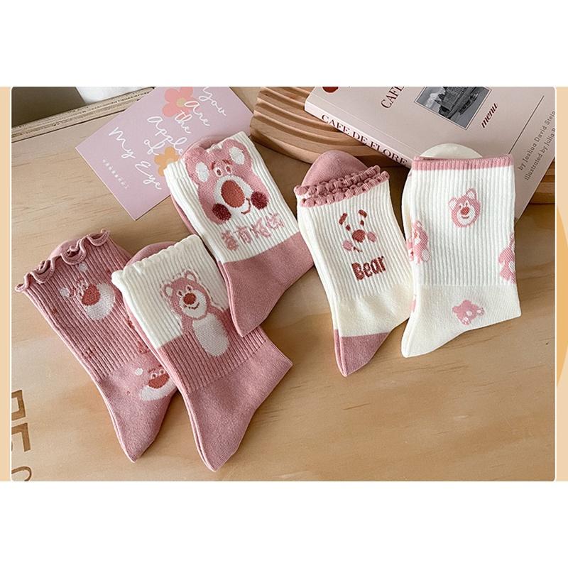 Tất vớ cổ cao chú gấu con dễ thương nhiều kiểu dễ thương dành cho nữ