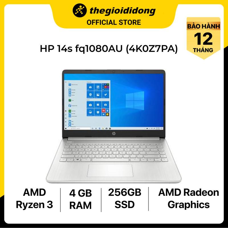 Laptop HP 14s fq1080AU R3 5300U/4GB/256GB/14"/Win10//Bạc - Hàng chính hãng