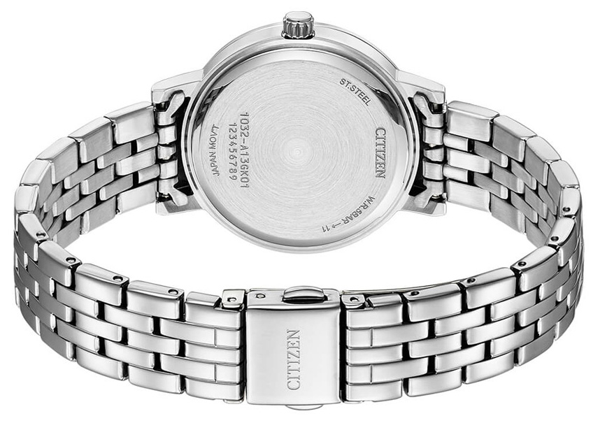Đồng Hồ Nữ Citizen Pin-Quartz Đính Đá Swarovski Dây Thép Không Gỉ EL3100-55A - Mặt Trắng (31mm)