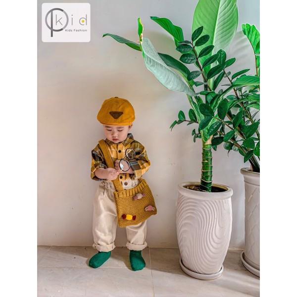 ÁO SƠ MI CARO 2 TÚI- CPKID - BAO CHẤT BÉ YÊU - THỜI TRANG TRẺ EM PHONG CÁCH HÀN QUỐC