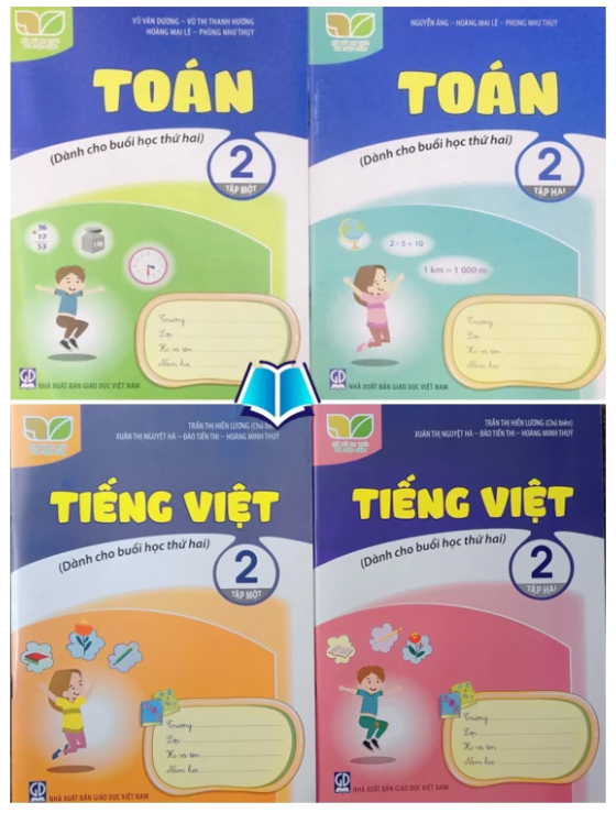 Sách - Combo 4 cuốn Toán + Tiếng việt lớp 2 tập 1+2 dành cho buổi học thứ hai ( kết nối tri thức )