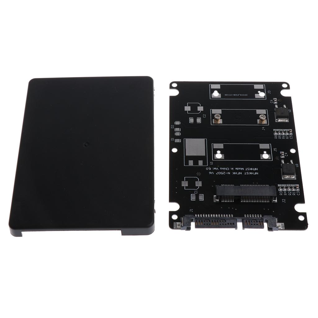 Mini mSATA SSD to 2.5'' SATA 3.0 Adapter Card & Case 7 mm Thickness