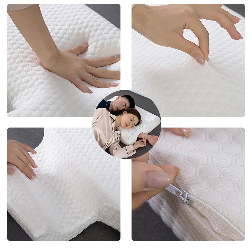 Qczx Mút Chăn Ga Gối Đàn Hồi Chậm Áp Gối Sức Khỏe Cổ Cặp Đôi Gối Đa Năng Chống Áp Lực Tay Gối