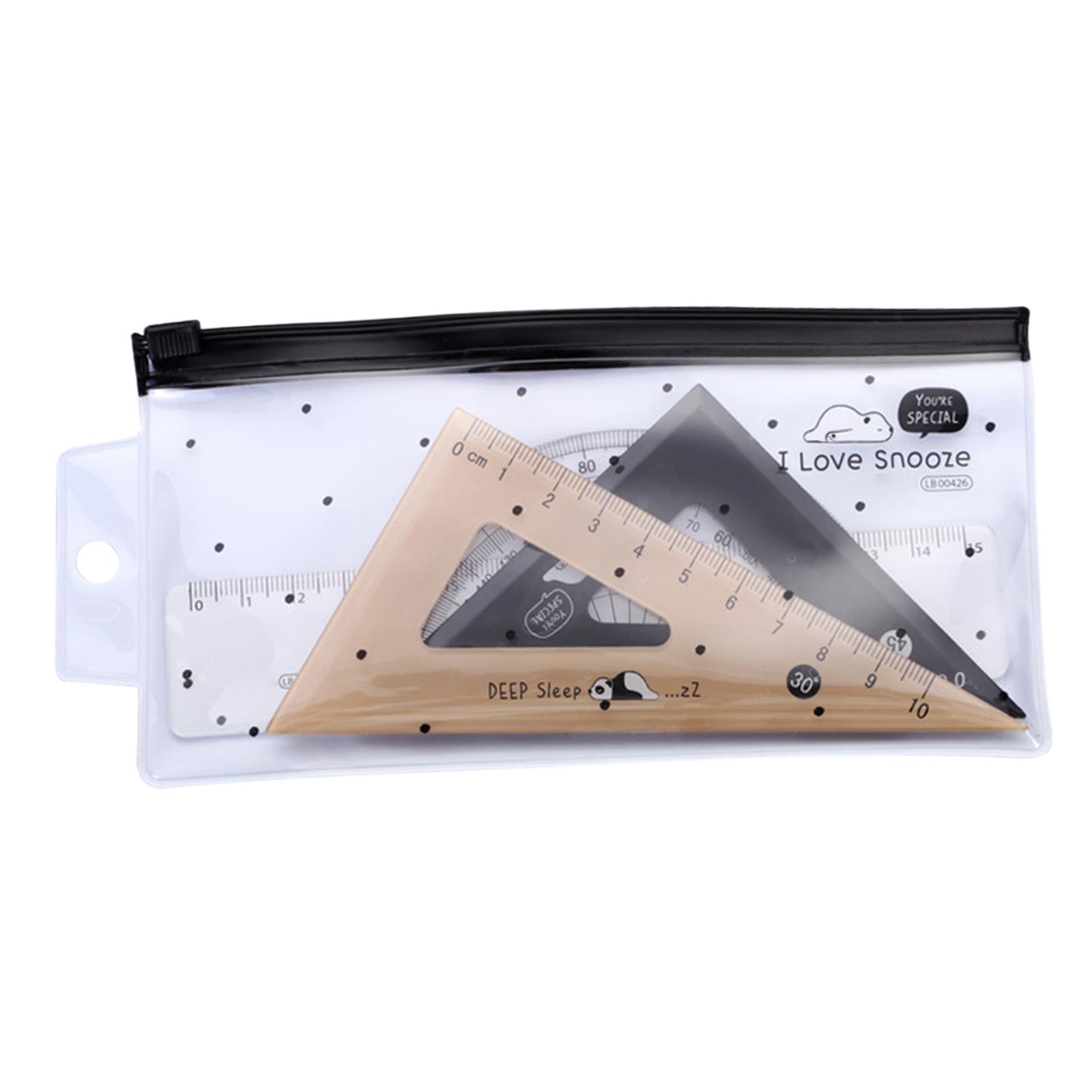 4x Geometry Math Ruler Measuring Tool Office Architects