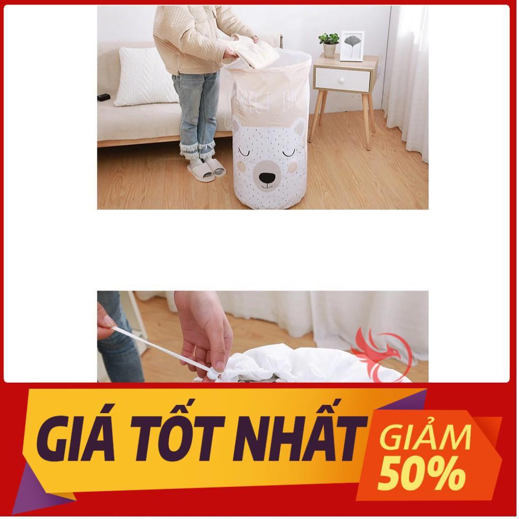 Túi vải đựng đồ chăn màn quần áo ga gối đa năng dây rút tiện lợi cute hình trụ tròn cỡ lớn size siêu to