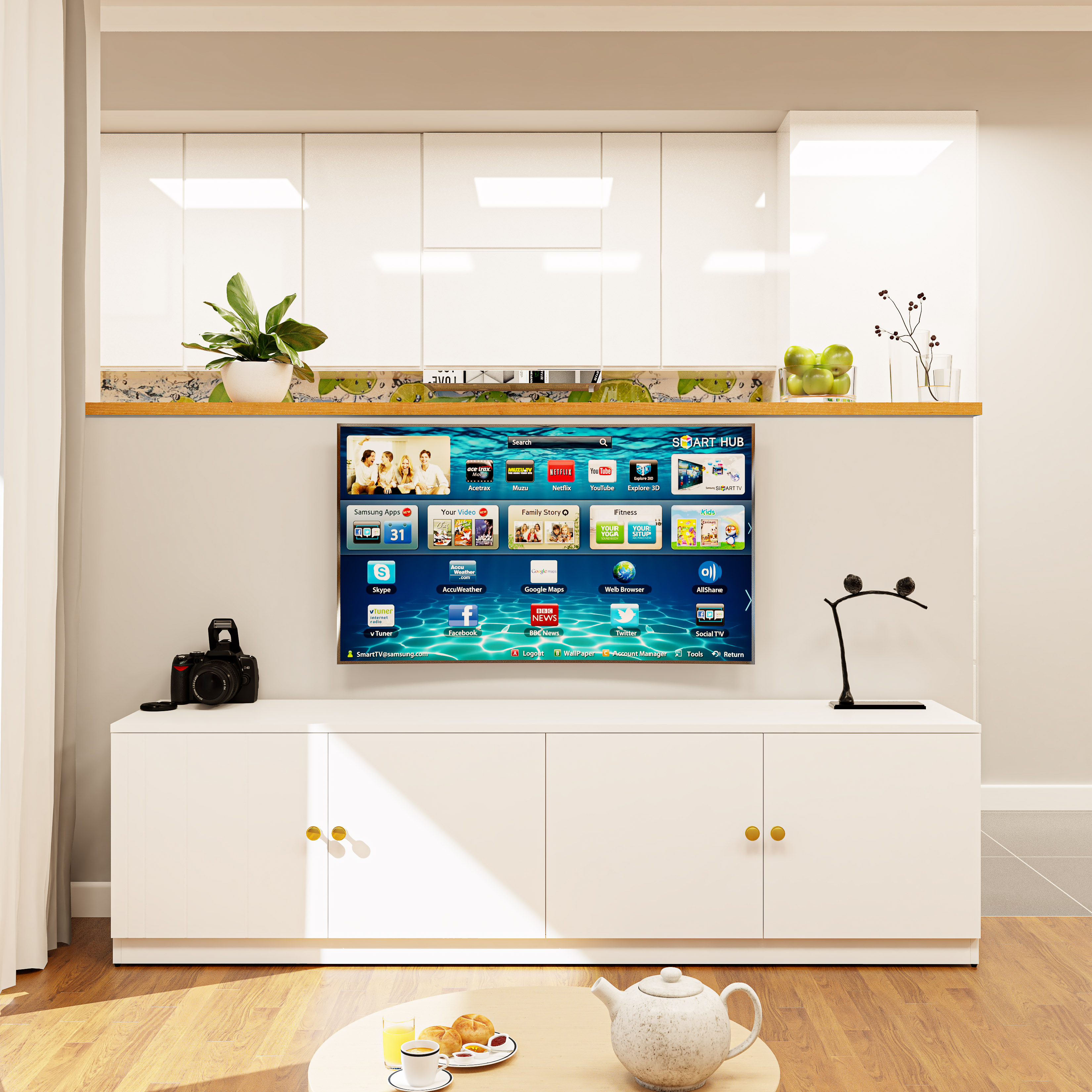 JOVIE, Kệ TV 4 cửa mở , 180cm x 40cm x 50cm , KTV_043