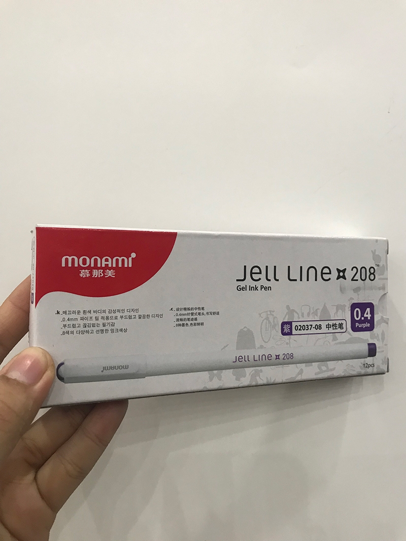 Bộ 2 Bút nước Jell Line 208 tím - Monami