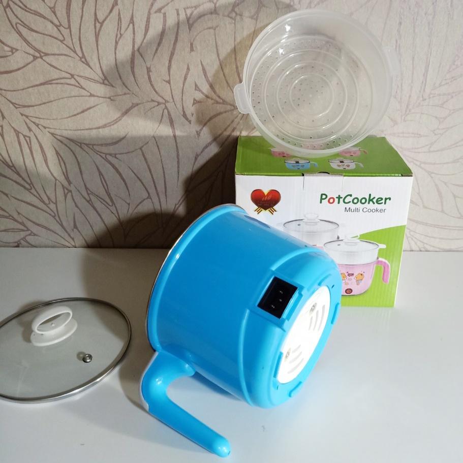 Ca nấu mì, nấu lẩu mini, nấu nước đa năng 18cm kèm lồng hấp 2 trong 1