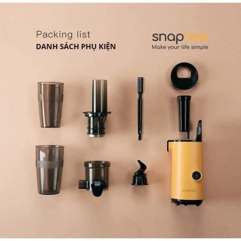 Máy Ép Chậm SNAPBEE Phiên Bản Limiteđ Màu Bạc - Máy Ép Trái Cây Rau Củ