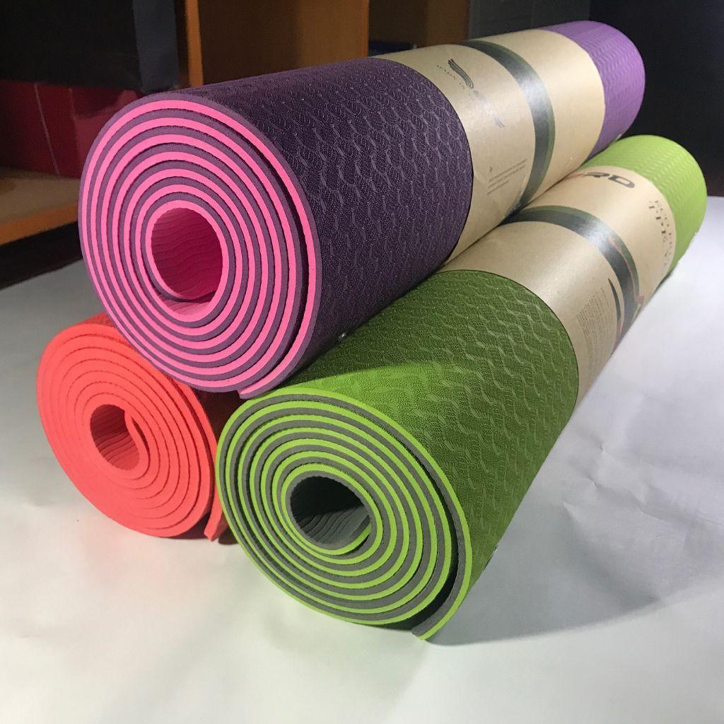 Thảm tập yoga 2 lớp loại dày cao su non